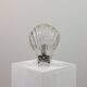 Vintage Murano craquelee glass chrome wall lamp
