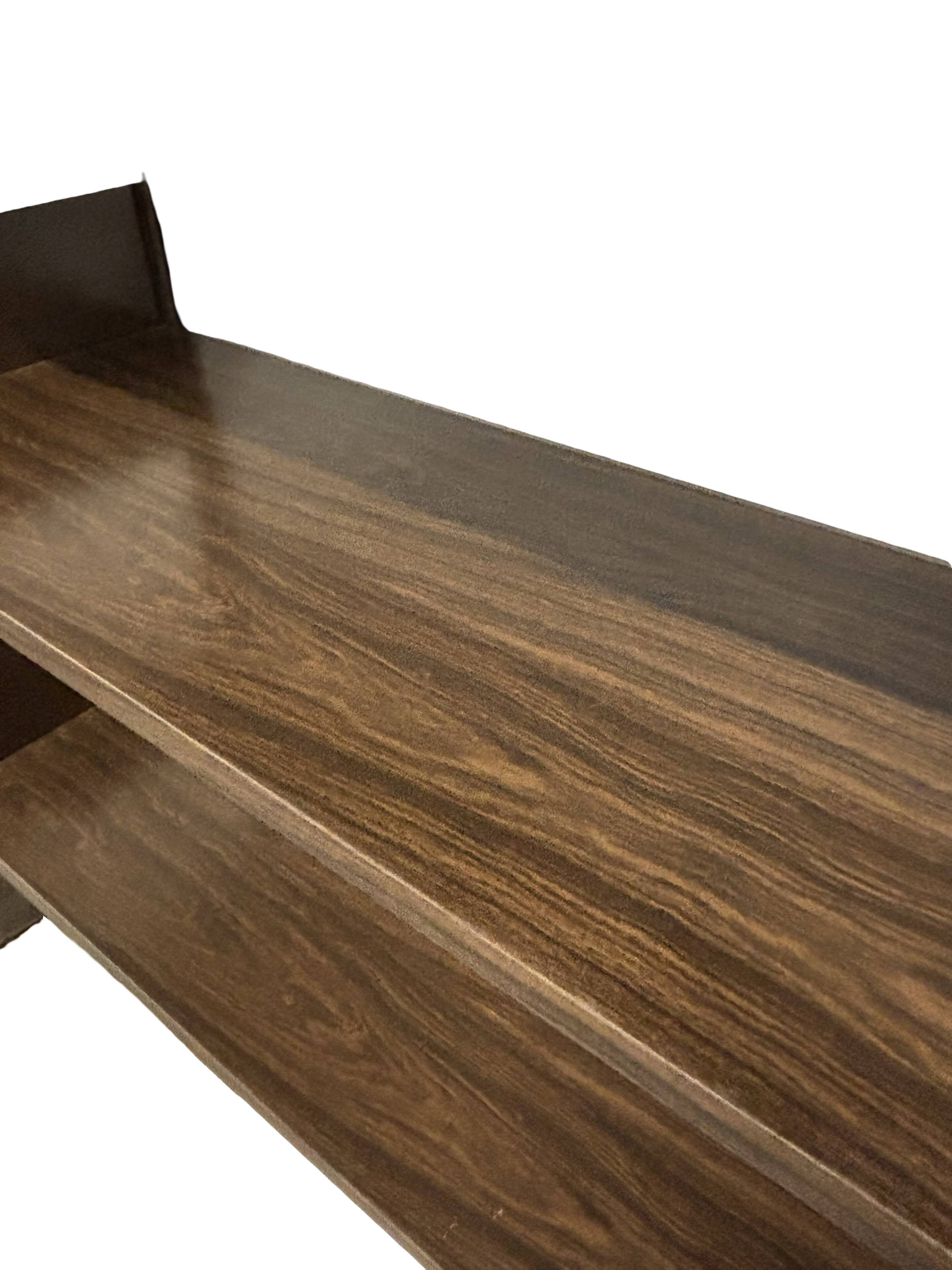 Étagère murale vintage en bois et métal, Danemark