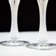 2 crystal champagne flute signed Faberge model "the north star"