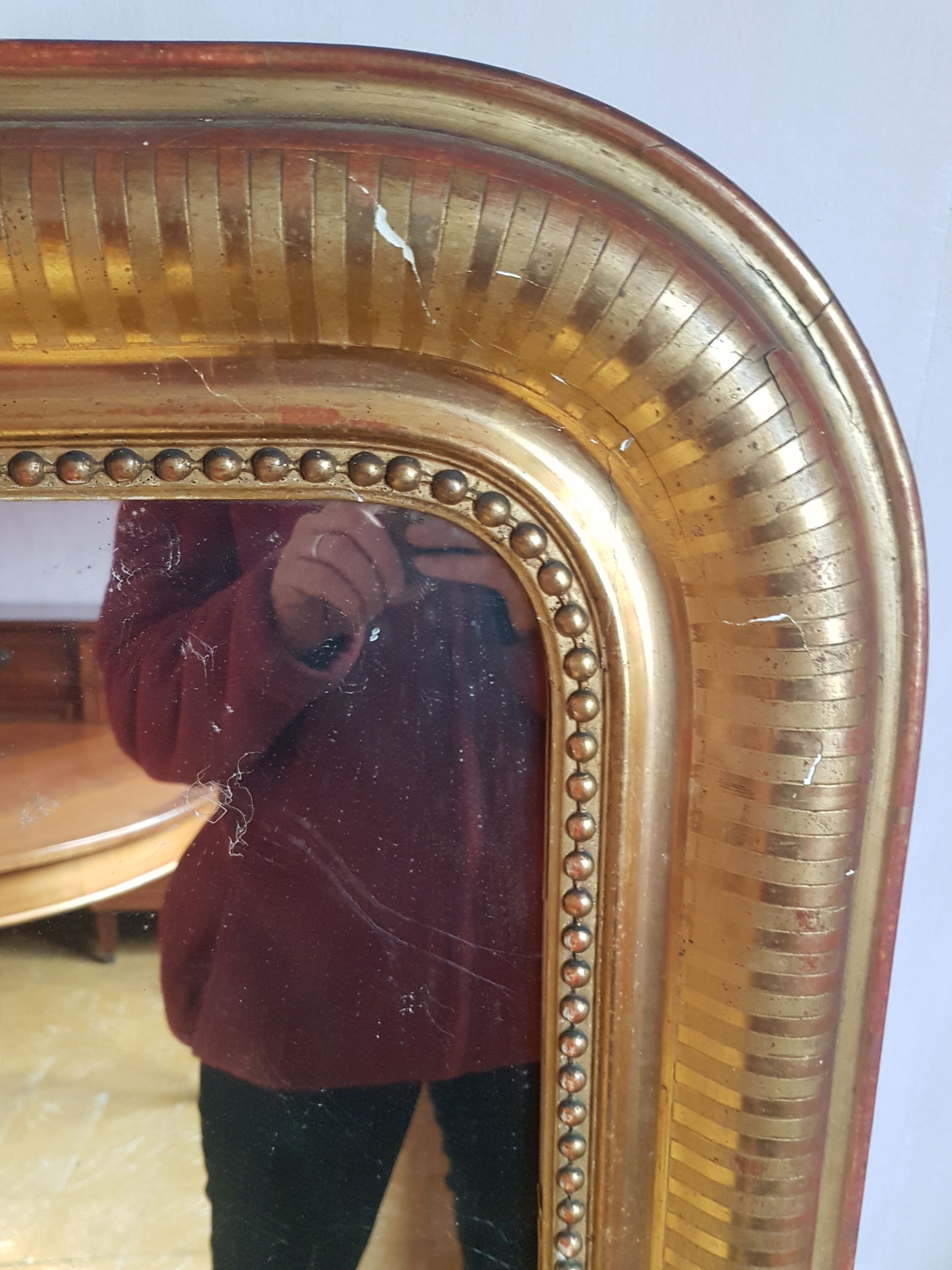 Large mirror gilded louis Philippe 137 x 97cm