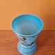 Blue opaline vase with floral decoration from the Napoléon III period.