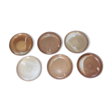 Craft plates in enamelled natural sandstone