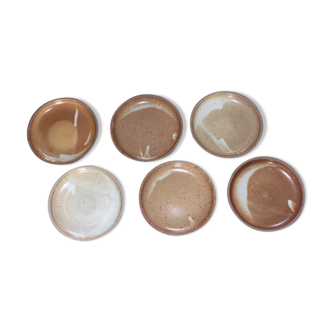 Craft plates in enamelled natural sandstone