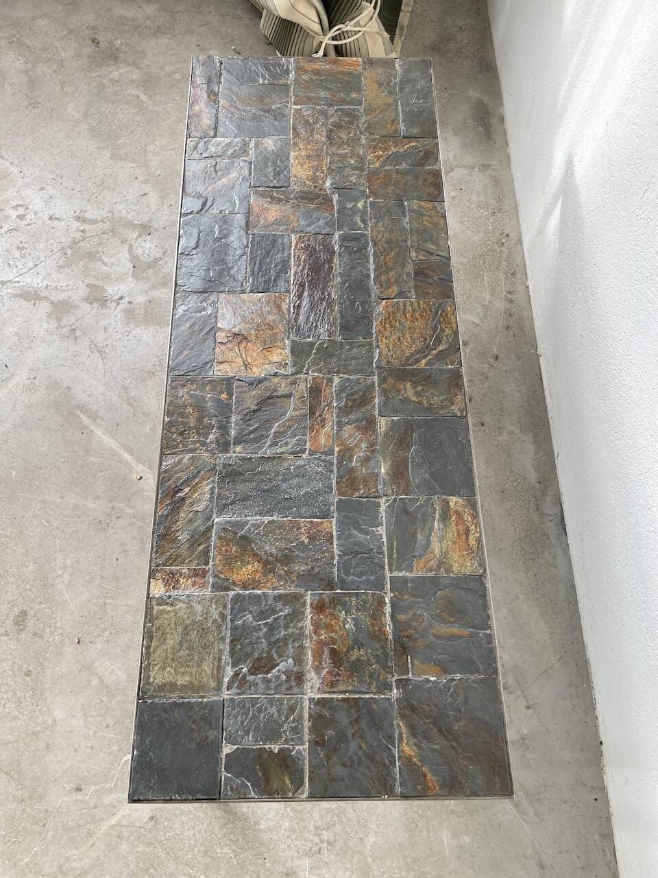 1950s slate coffee table