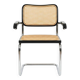 Fauteuil Cesca B64 noir Bauhaus Marcel Breuer, Italie