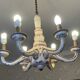 Antique chandelier in eastern faience, to be re-electrified, sold dismantled circa 1930