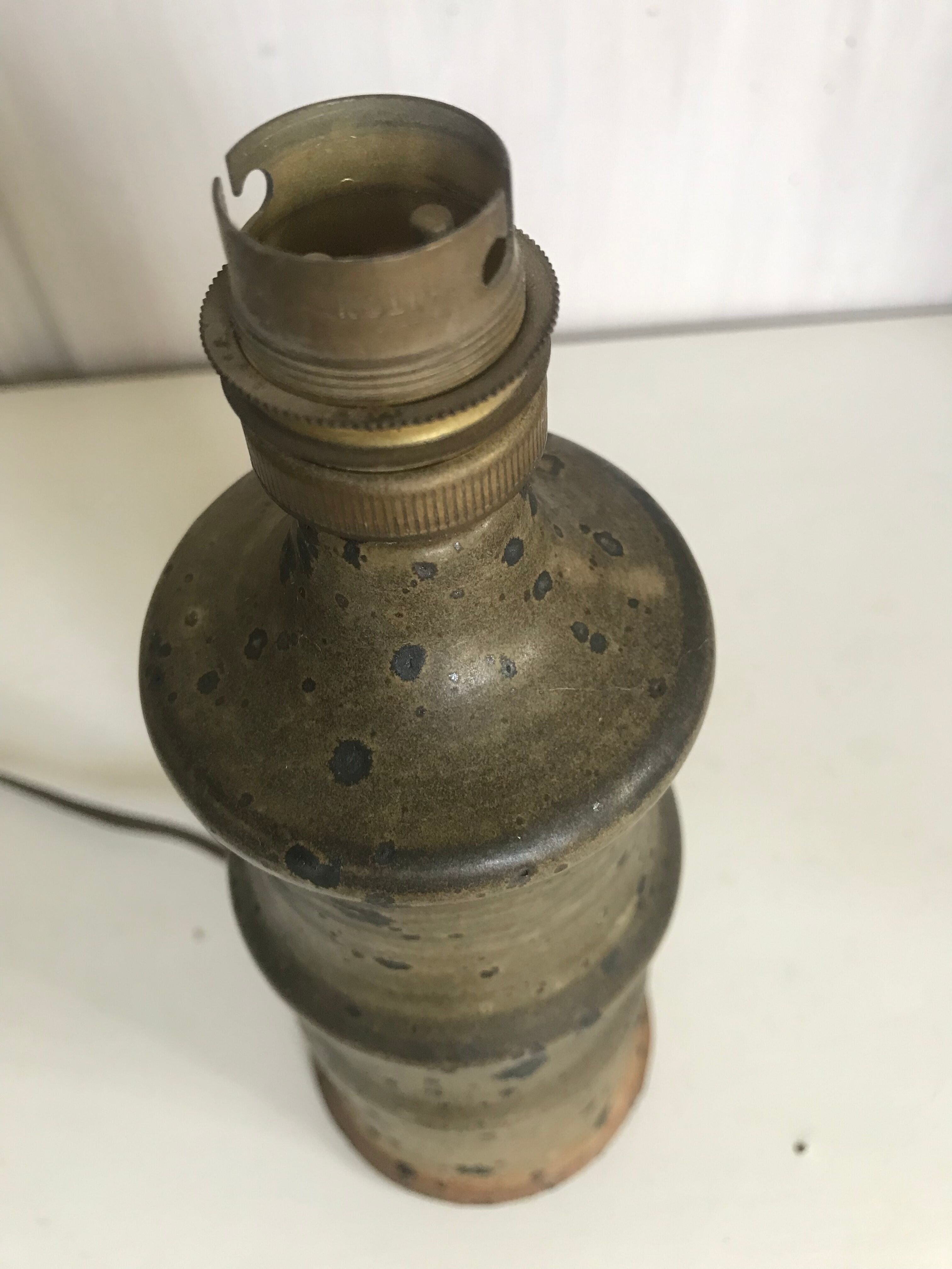 Vintage stoneware lamp