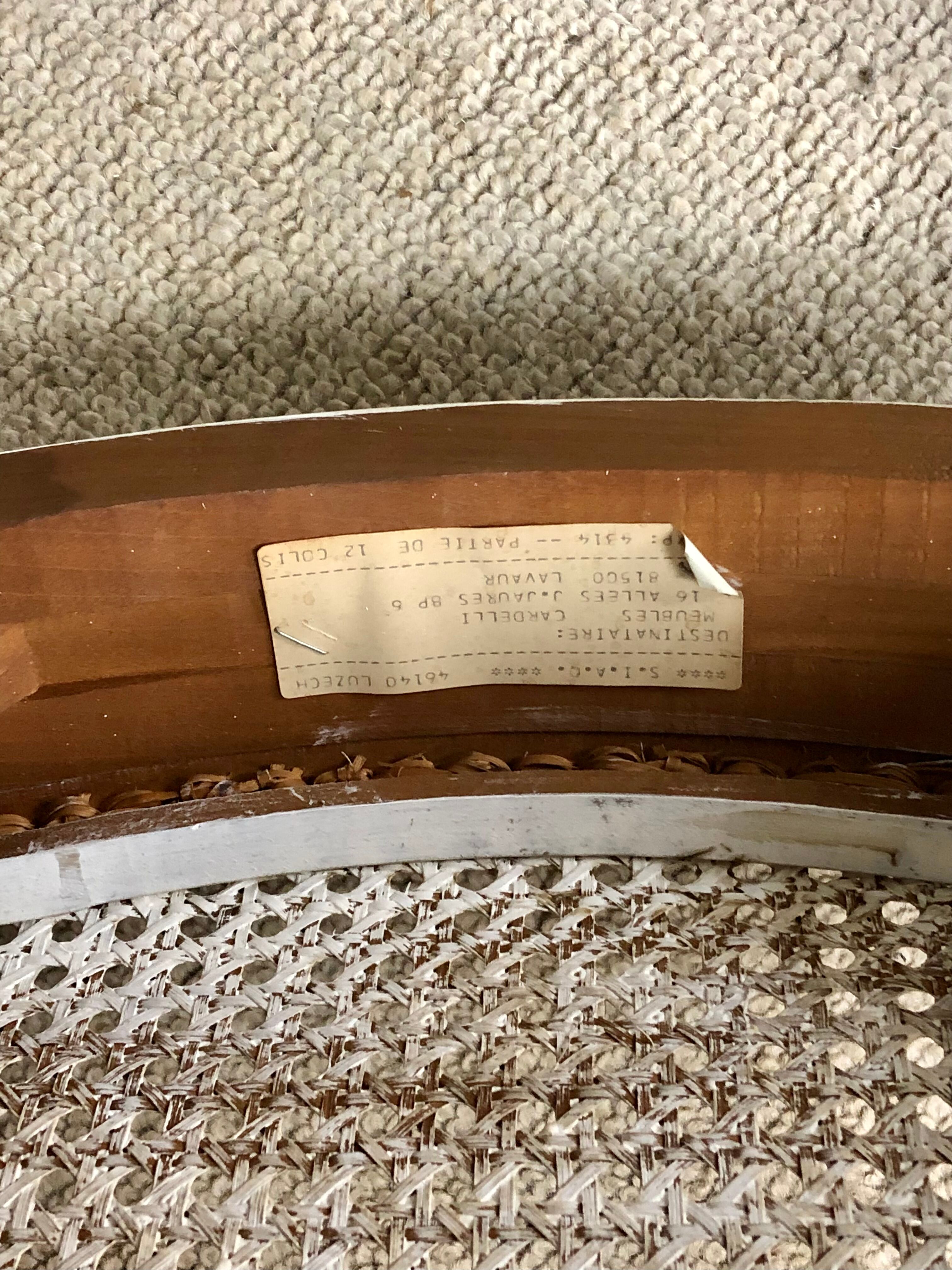 6 patinated Louis XVI style chairs