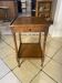 Small side table in Louis Philippe style with a patinated wood finish.