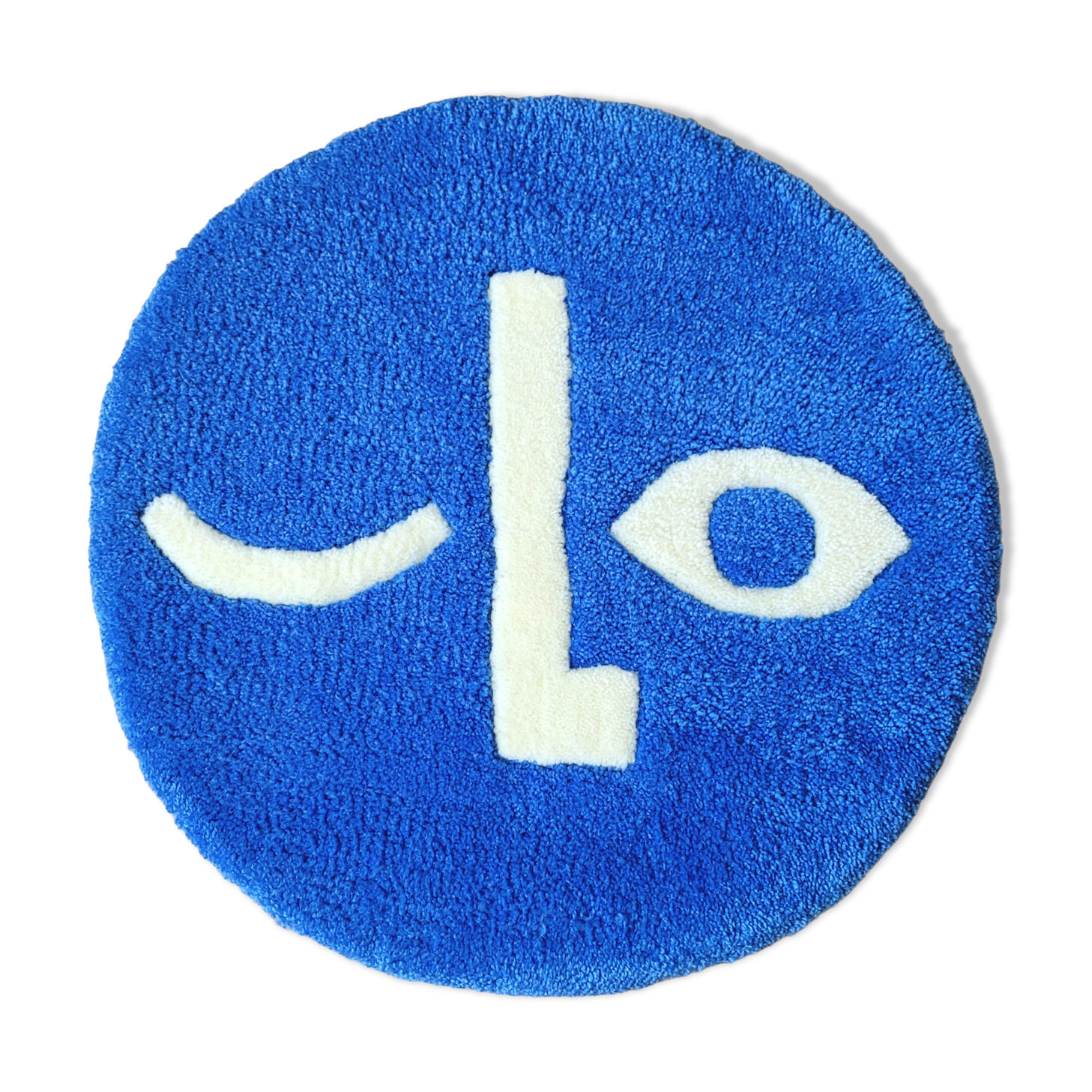 Round carpet face blue 54x54cm