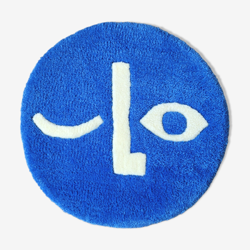 Round carpet face blue 54x54cm