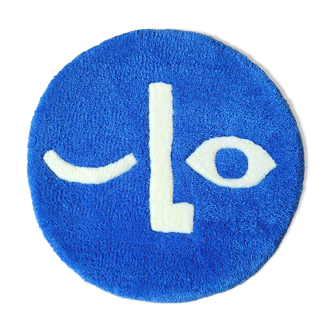 Round carpet face blue 54x54cm