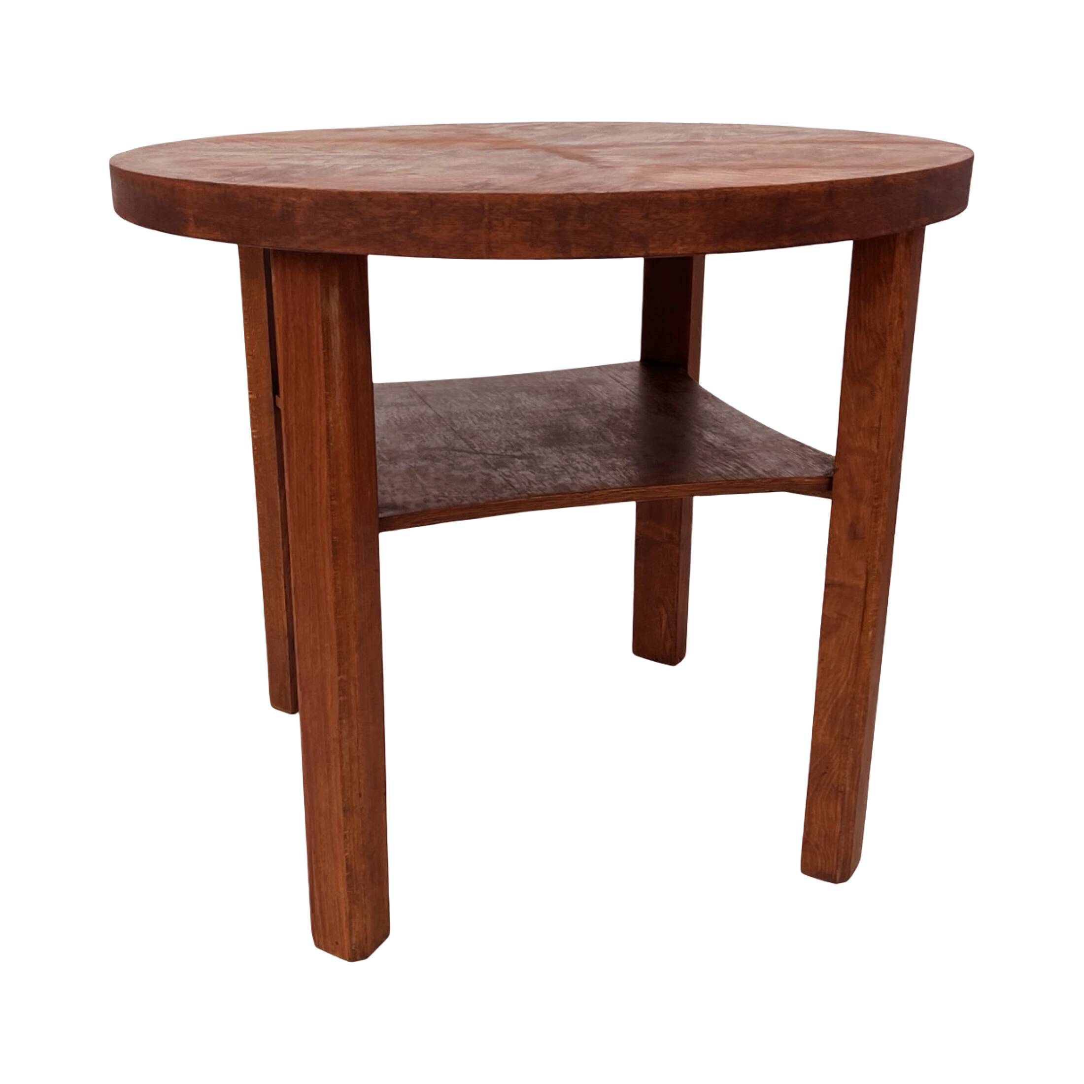 Round coffee table, Mid-Century, Art Deco, after renovation, Germany, 1960s