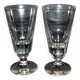 Verres à café de Bistrot Mazagran ancien 1900 en verre soufflé épais et taillé