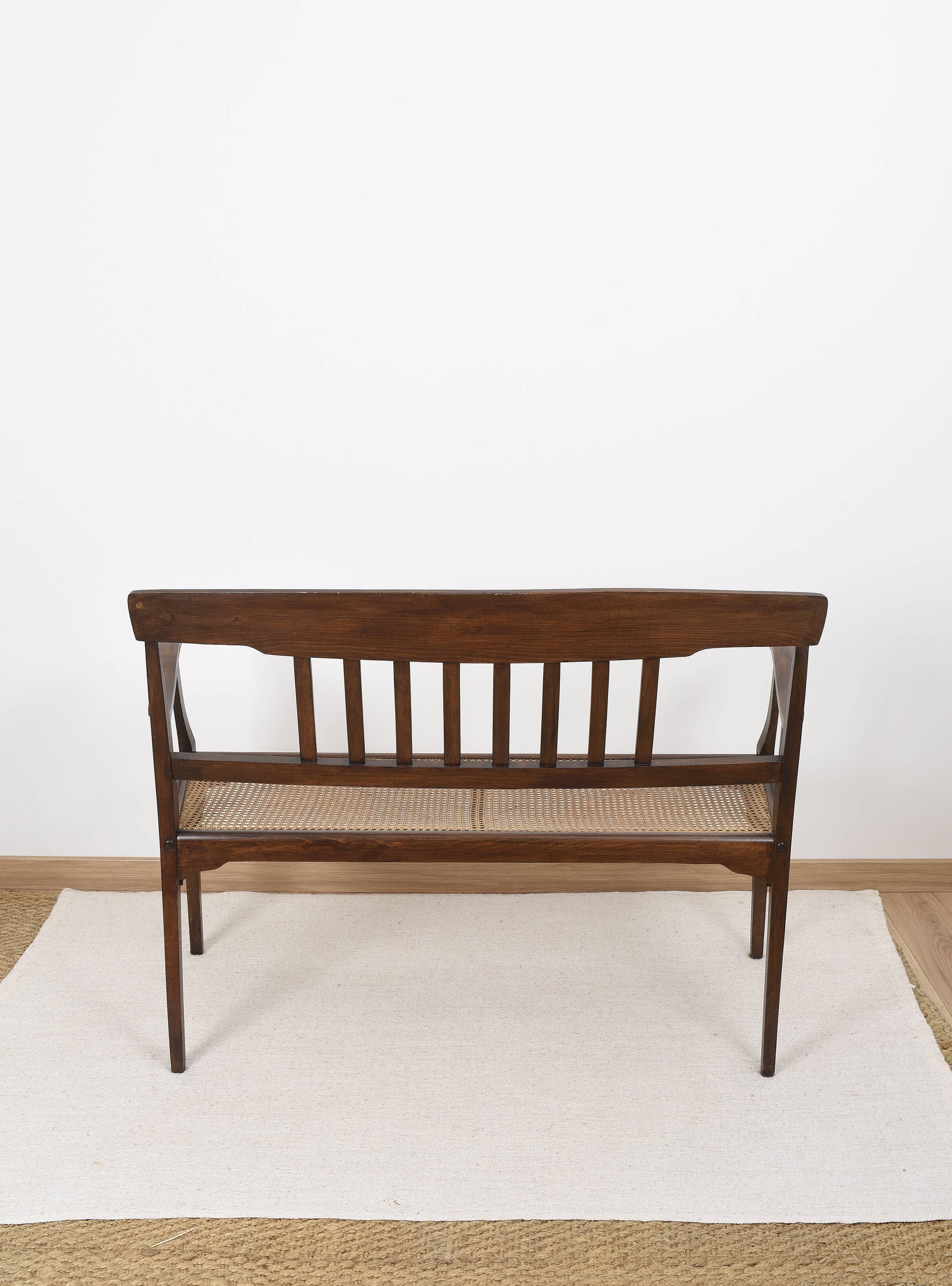 Stella cane bench, stamped