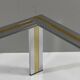 Square coffee table in brass, chrome and glass by Renato Zevi, Italy, 1970s