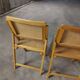 Set de 3 chaises  cannées  pliantes vintages 70