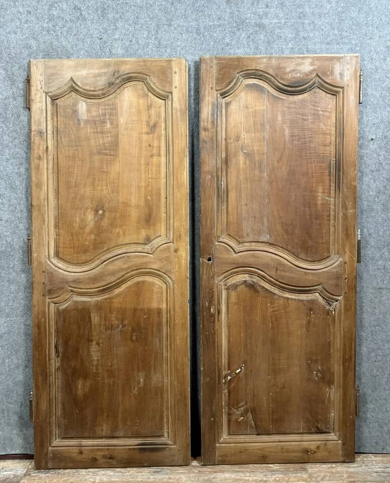 Pair of 18th century woodwork doors in poplar