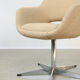 Mid-century beige fabric swivel chair from stol