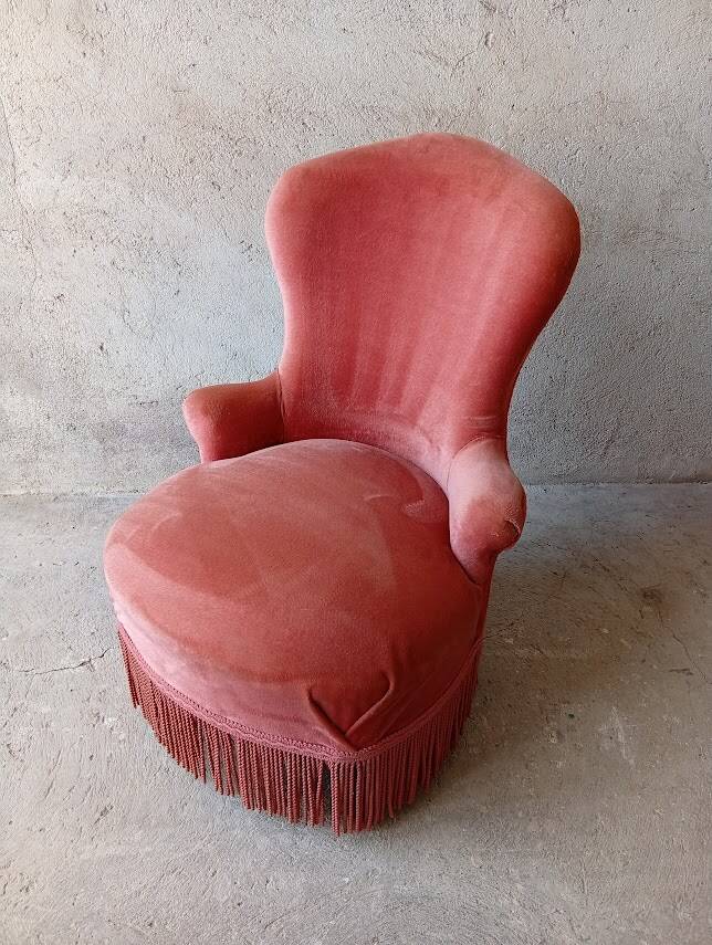 Vintage pink velvet toad