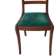 Chaise velours turquoise