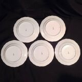 5 Antique Original Meissen Dessert Salad Breakfast Plate Scattered Flowers