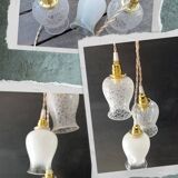 Cascade suspension with 3 tulip globes - unique creation