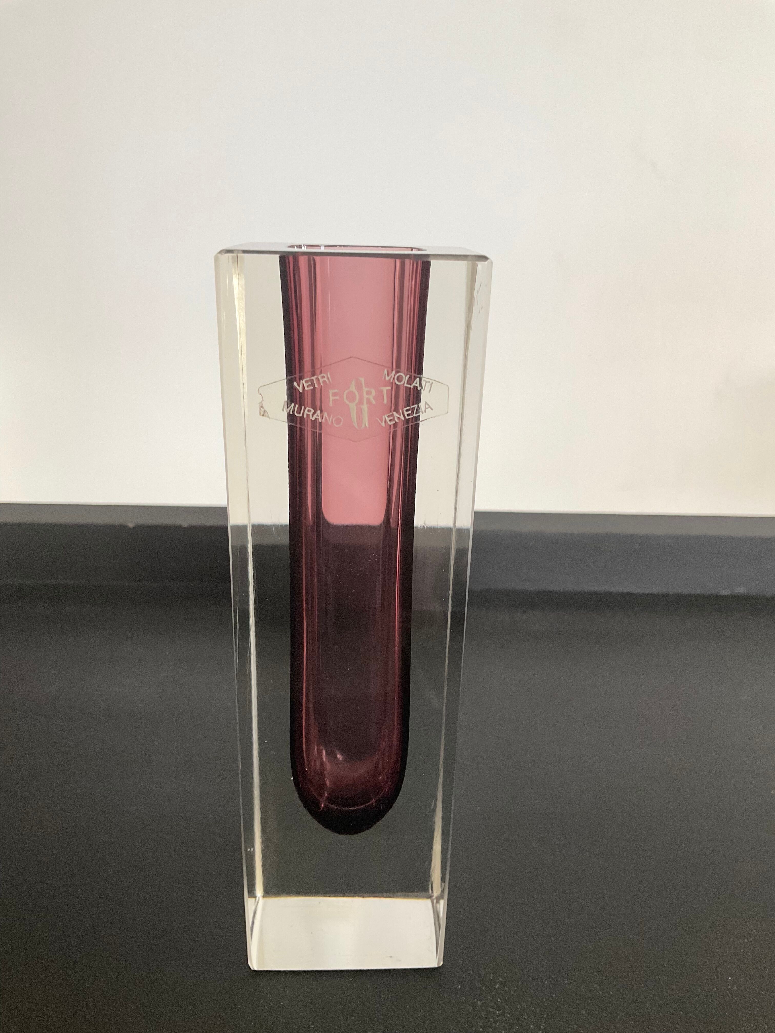 Murano Flávio Poli vase for Vetri from the 60s