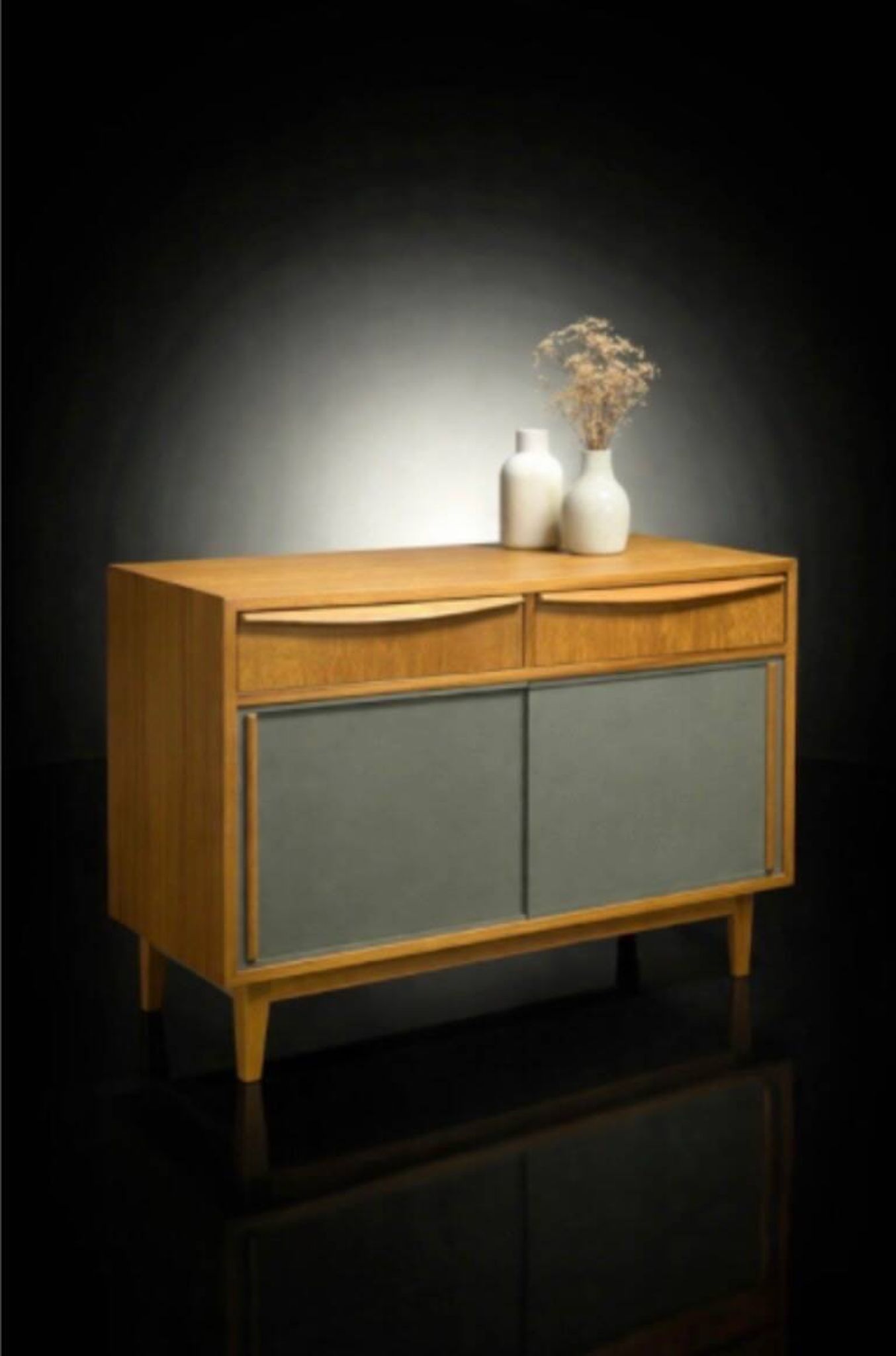 Oak chest of drawers spirit P. Guariche