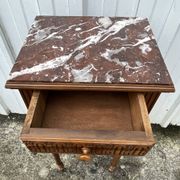Louis XVI Style Walnut Bedside Table – Early 20th Century