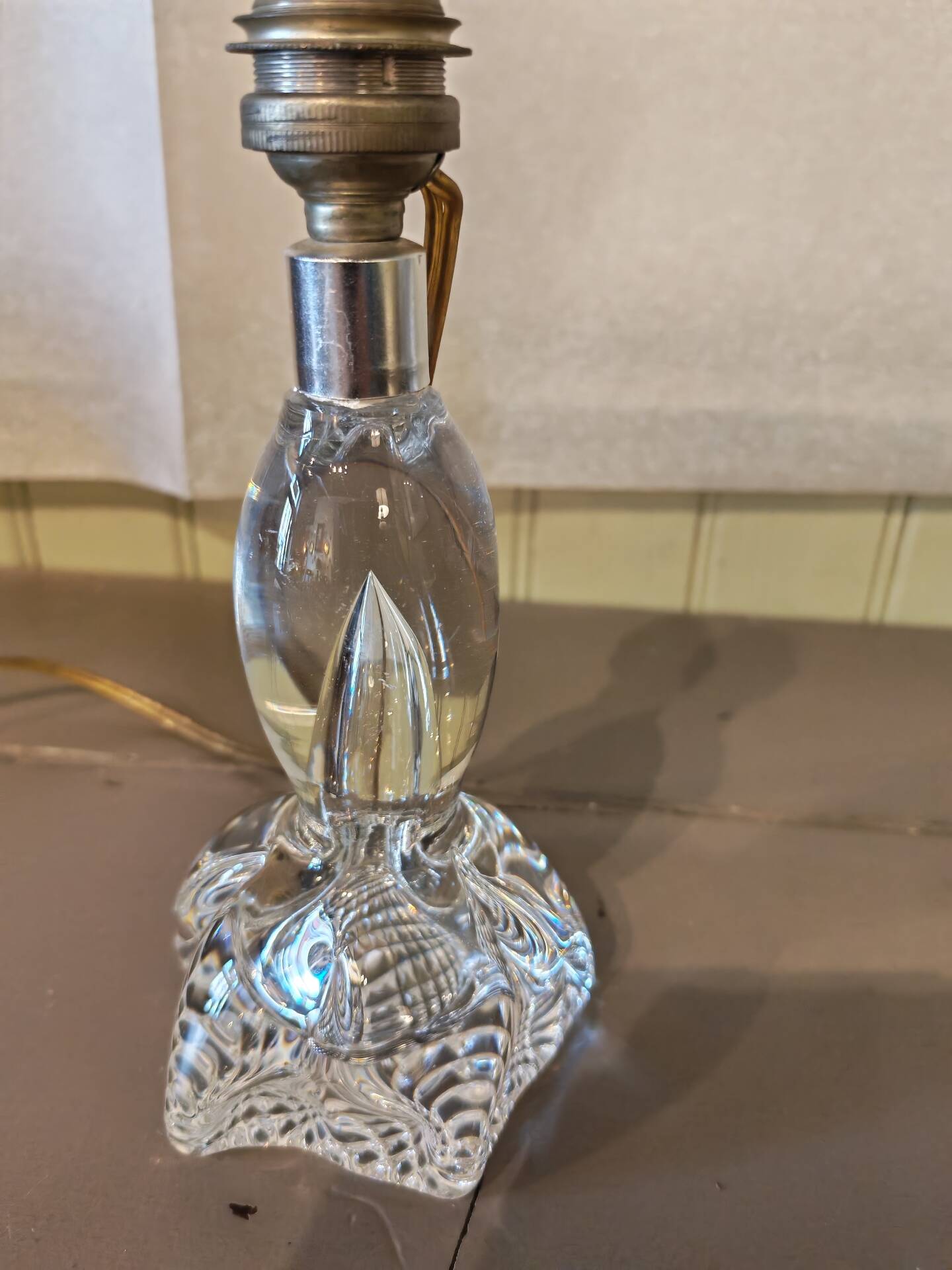 Vintage glass lamp base
