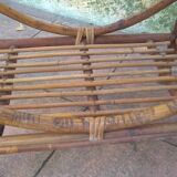 Bedside in rattan and bamboo