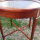 Antique Louis XVI style bouillotte table with marble top