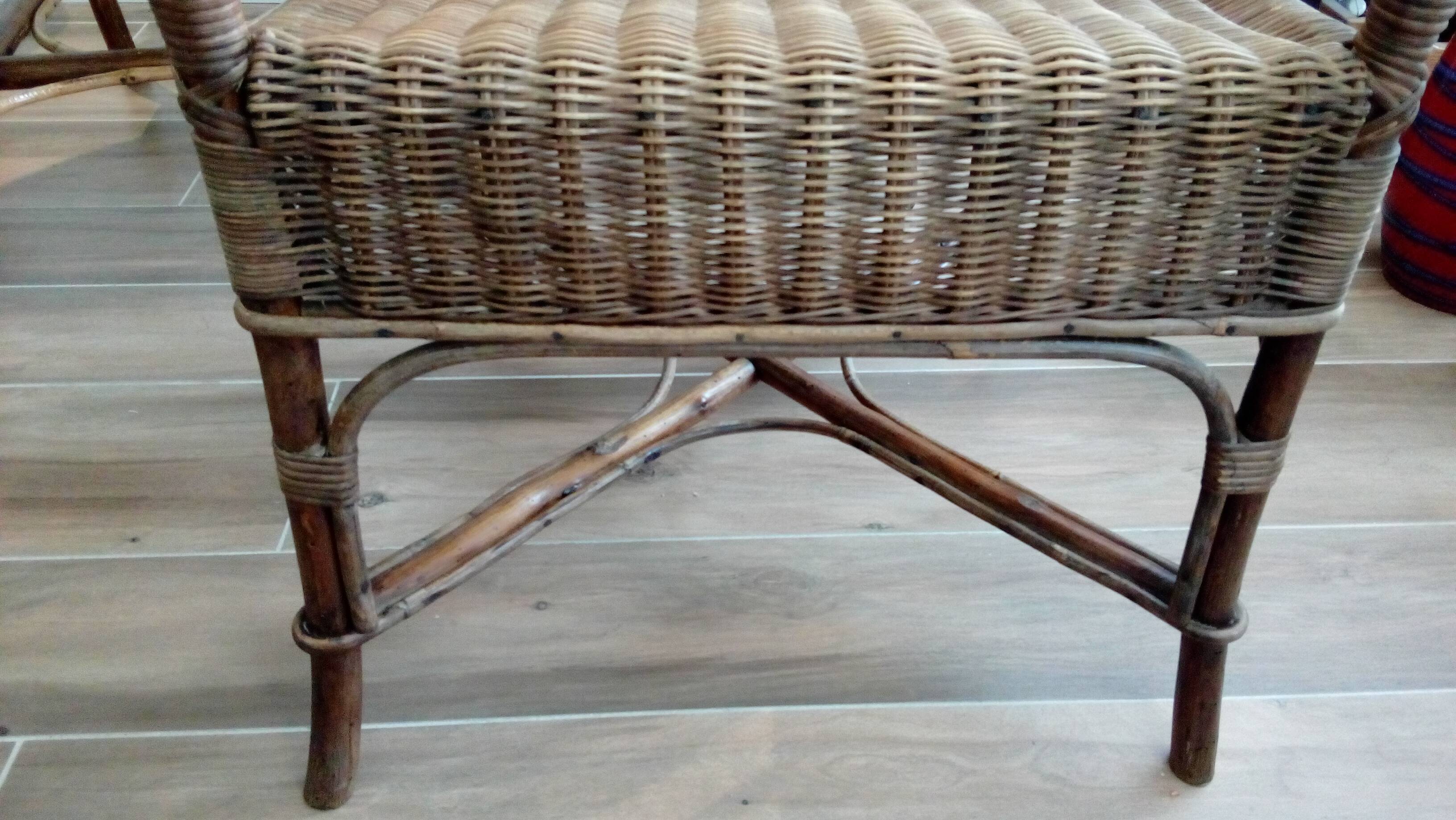 Rattan wicker garden salon rattan year 60