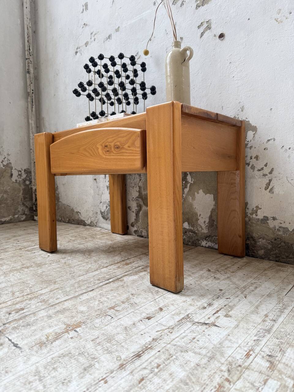 Solid elm bedside table Maison Regain