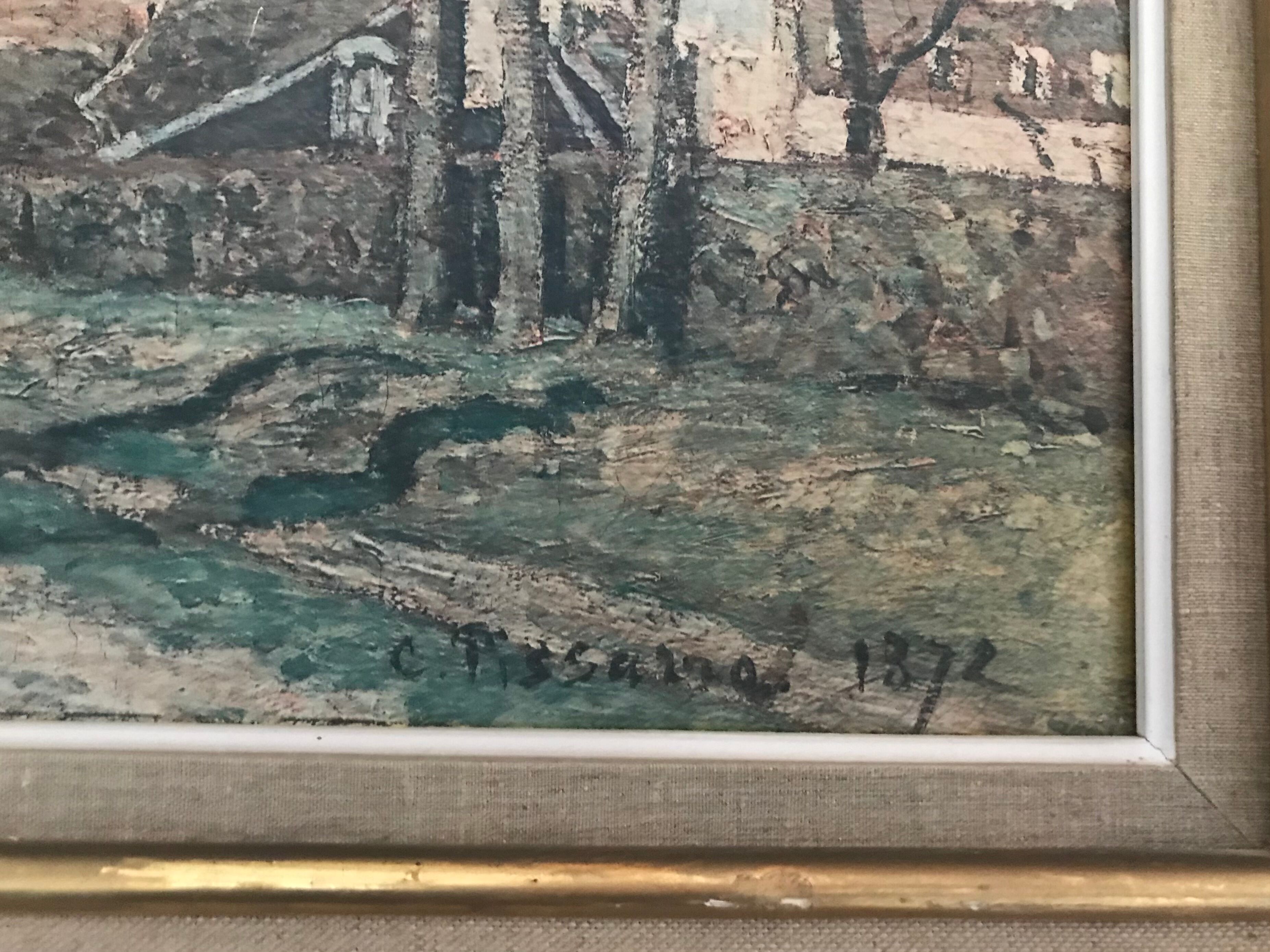 Painting landscape reproduction by Pissarro