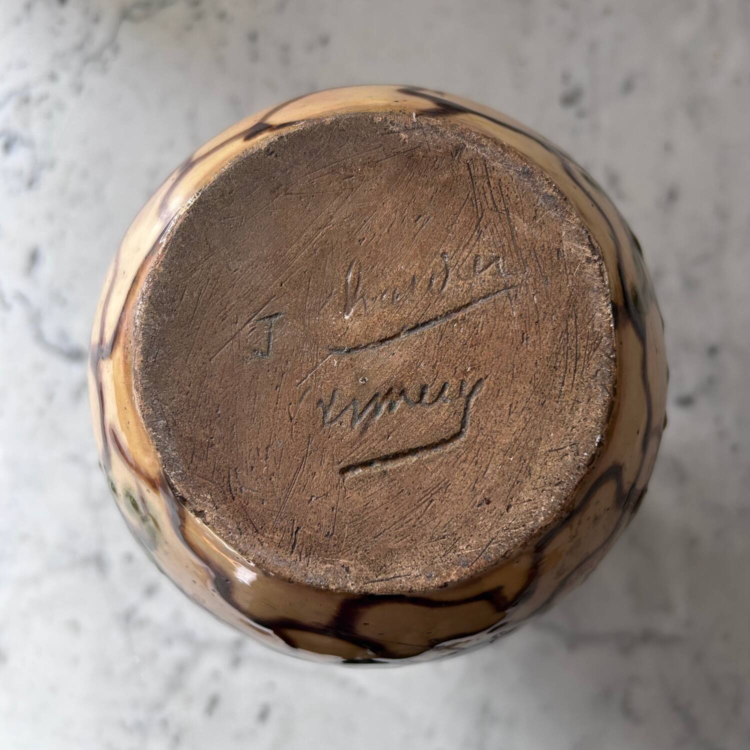 Large decorative vase signed