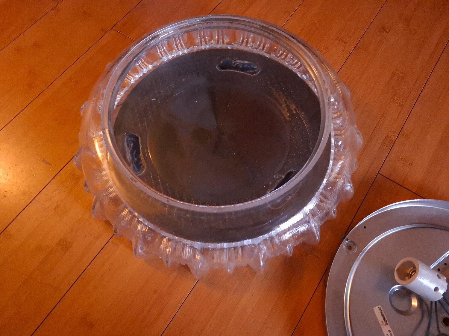 1970s mirror with glass frame