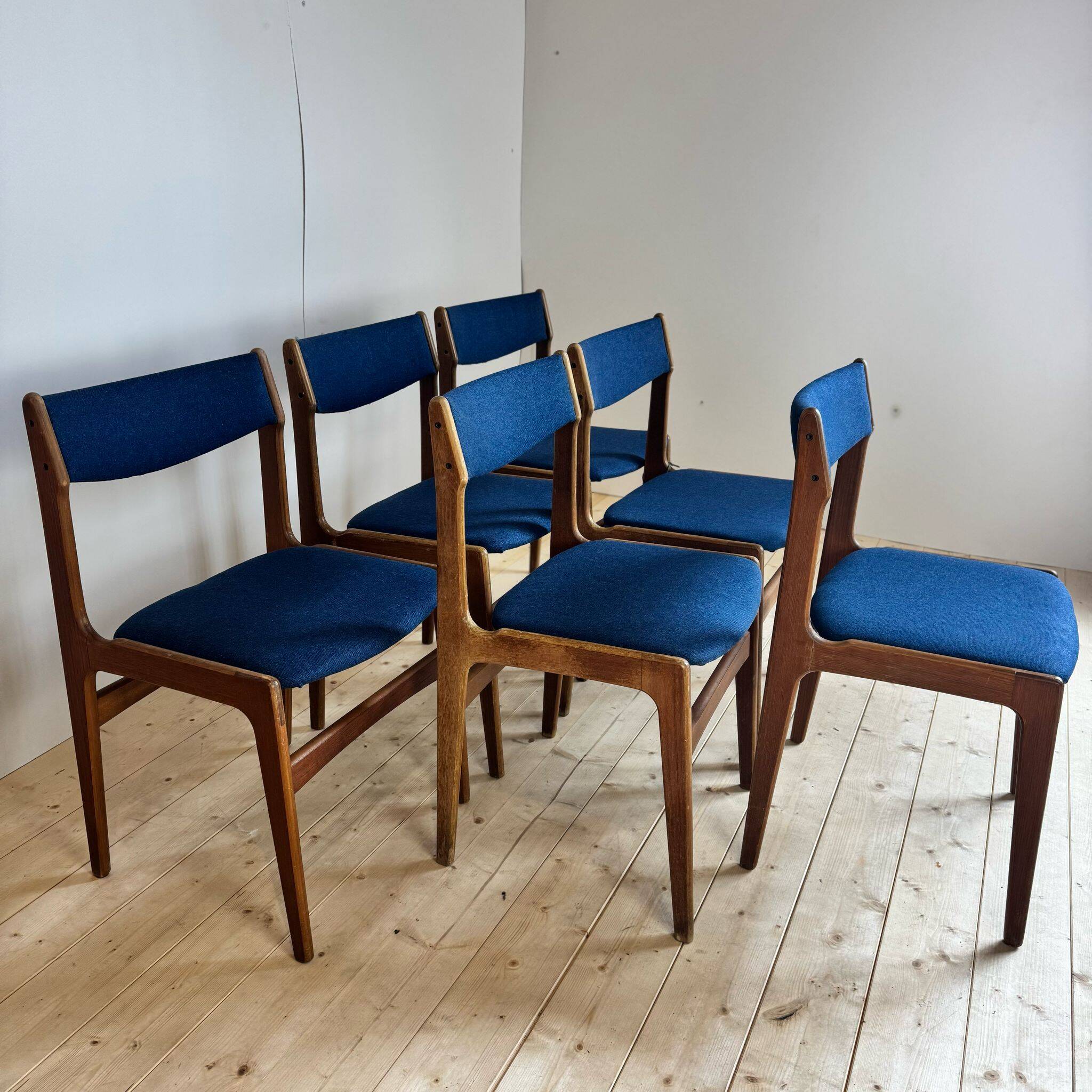 Set of six vintage chairs, Denmark, 1960s