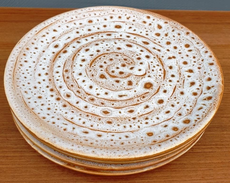 Set 4 flat plates Falcon vintage Niderviller special Pancakes