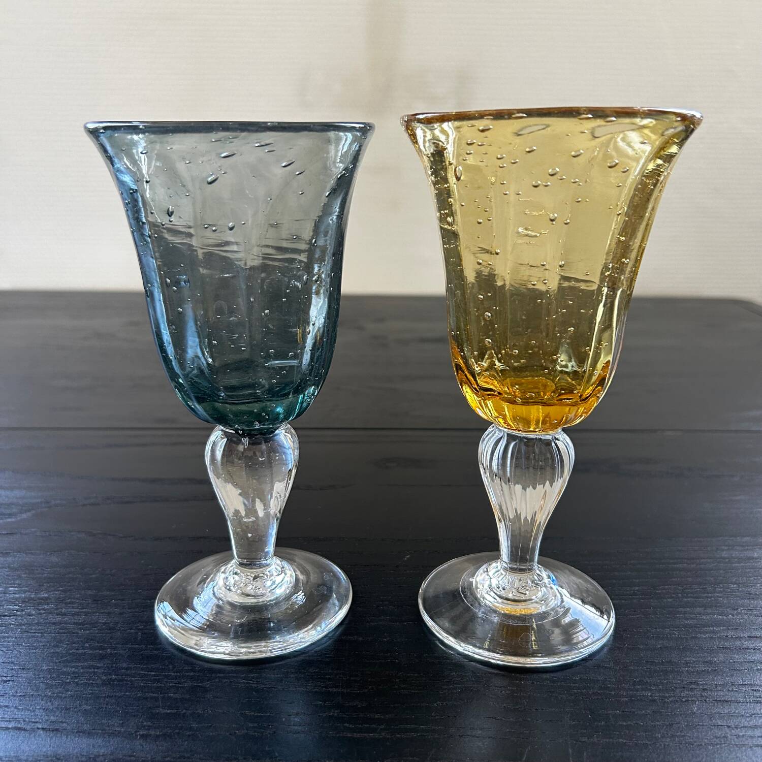 Biot stemmed glass duo