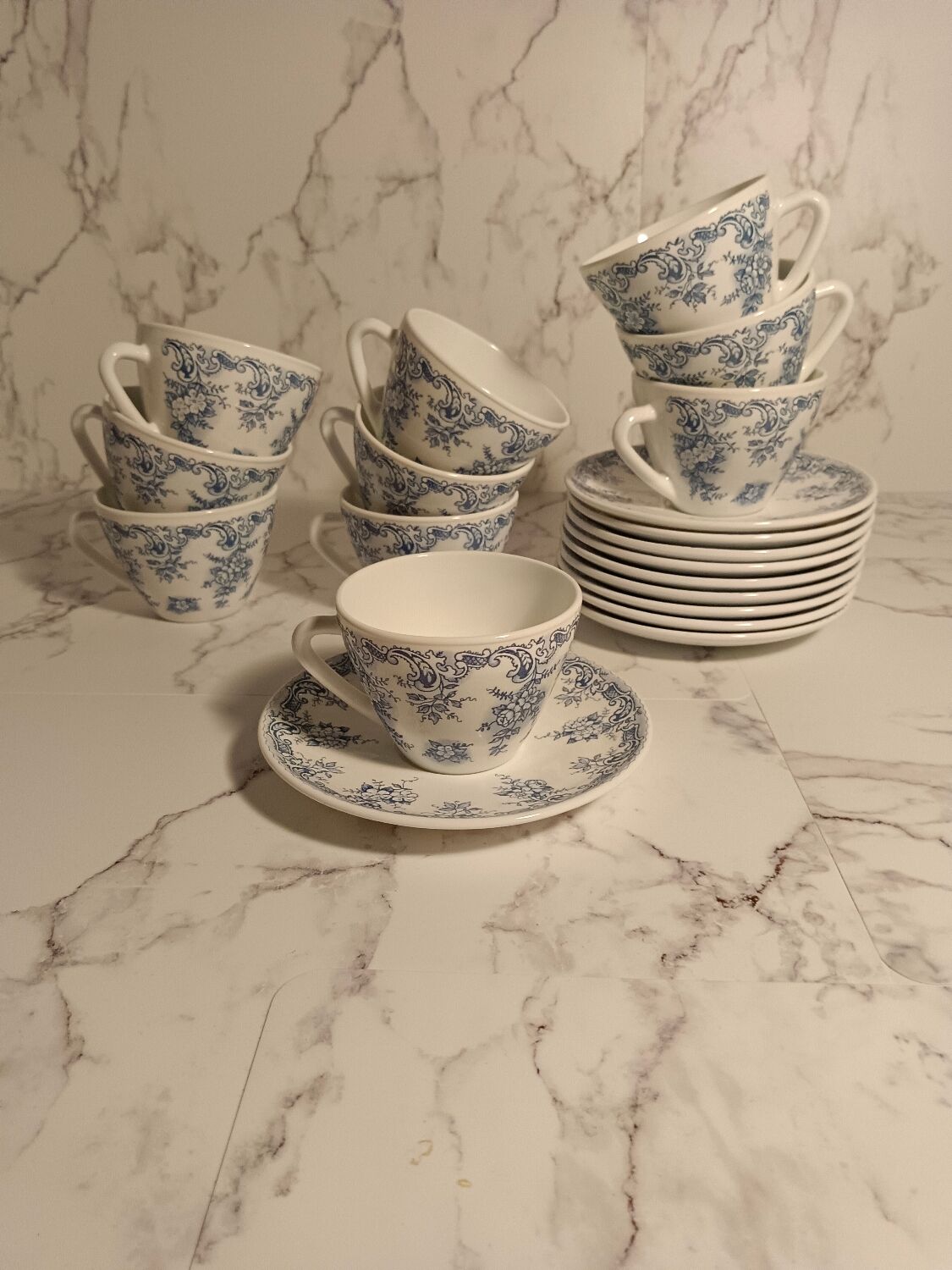 Rivanel France royal cups with saucers