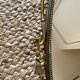 Italian brass oval mirror 60s