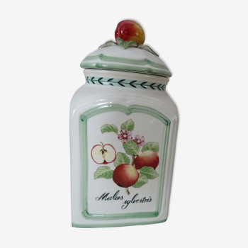 Pot bocal Villeroy et Boch porcelaine French Garden Charm malus sylvestris décor pomme