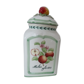Pot jar Villeroy and Boch porcelain French Garden Charm malus sylvestris apple decoration