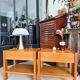 Vintage Simat bedside tables in elm – 1970