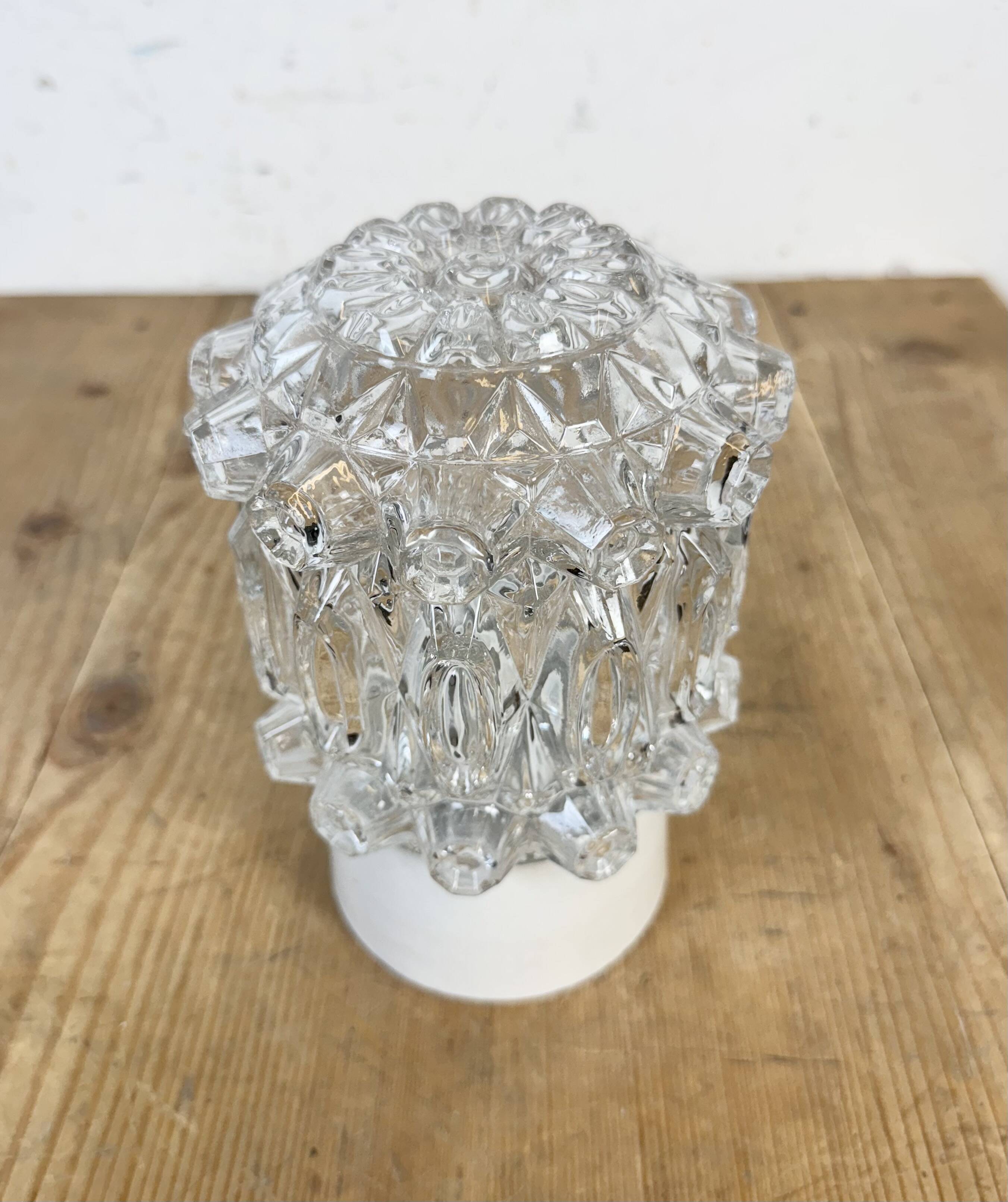 Vintage White Porcelain Ceiling Light, 1970s