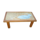 Coffee table with plate enamelled ceramic Les 2 Potiers, 1960