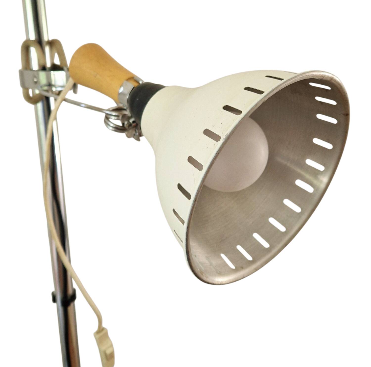 Vintage clamp lamp - Wood and metal - 70s
