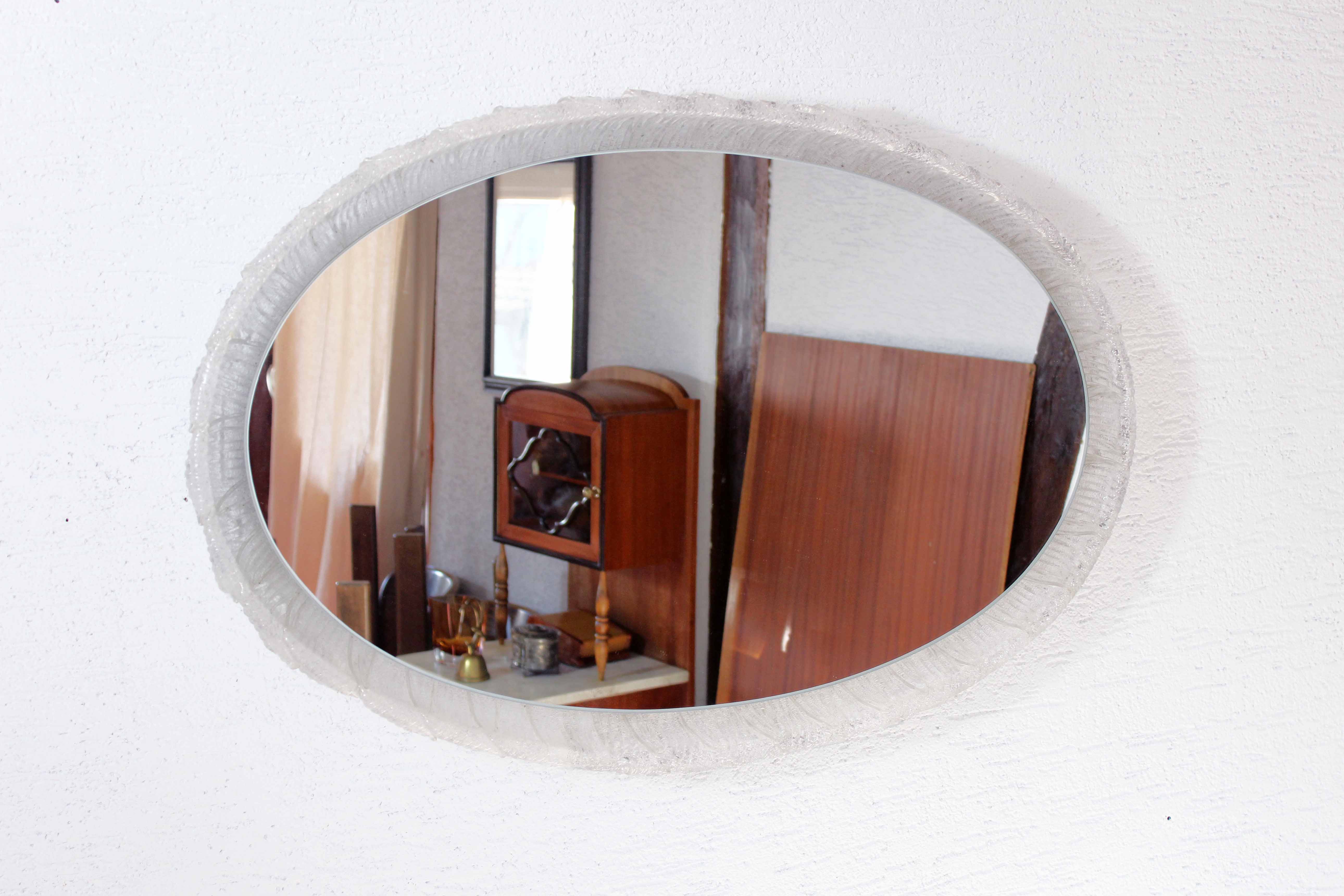 Vintage illuminated mirror, 87x57 cm